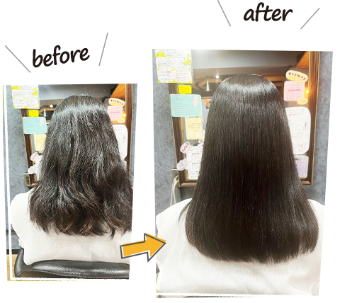 縮毛矯正サプリメント　Before/After